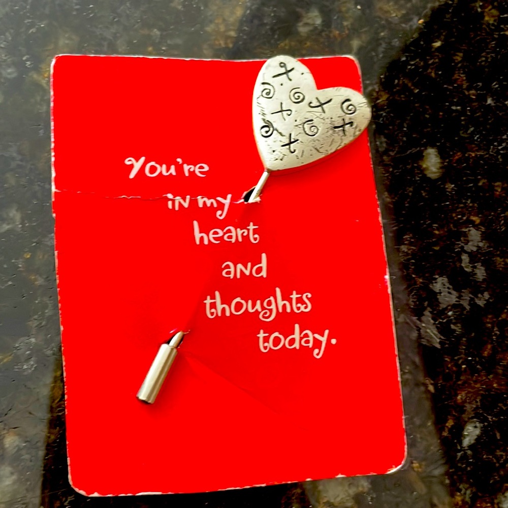 Hallmark cards love pin silver Valentine’s Day